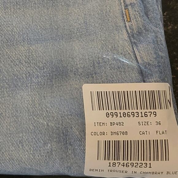 NWT J. Crew Denim Trouser In Chambray Blue Wash 36 - Picture 9 of 9